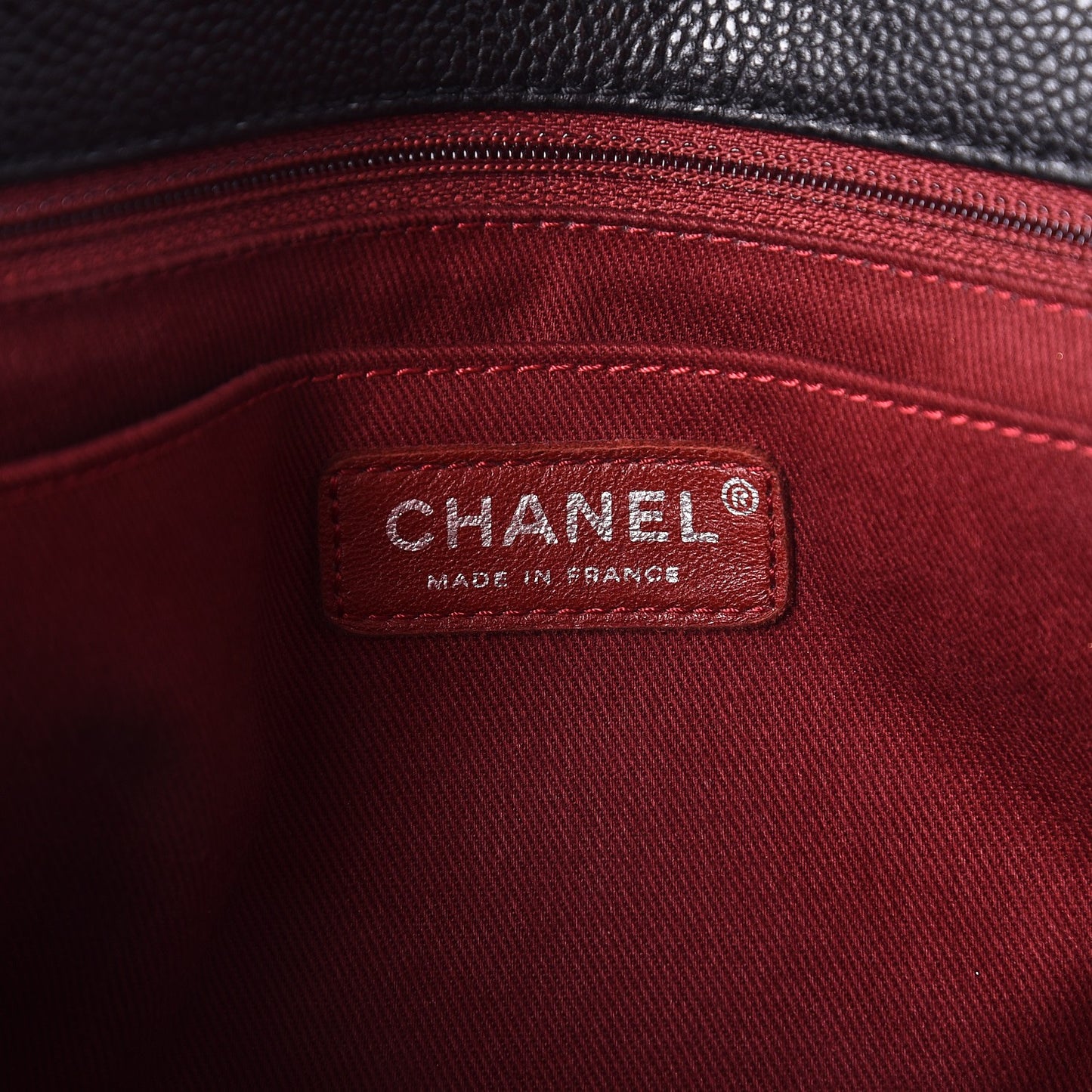 Caviar Large Timeless CC Flap Black