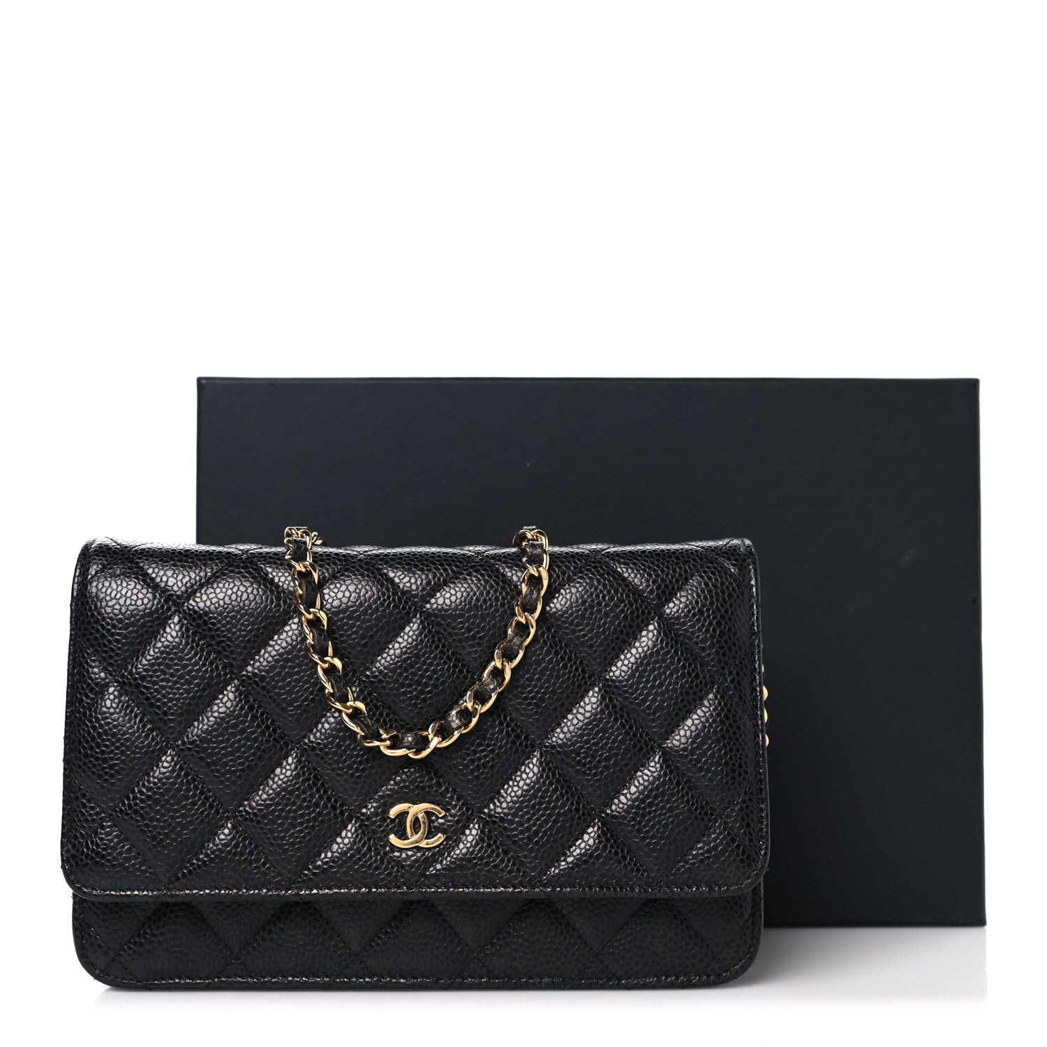 Chanel Caviar Quilted Wallet On Chain WOC Black 13 of 13