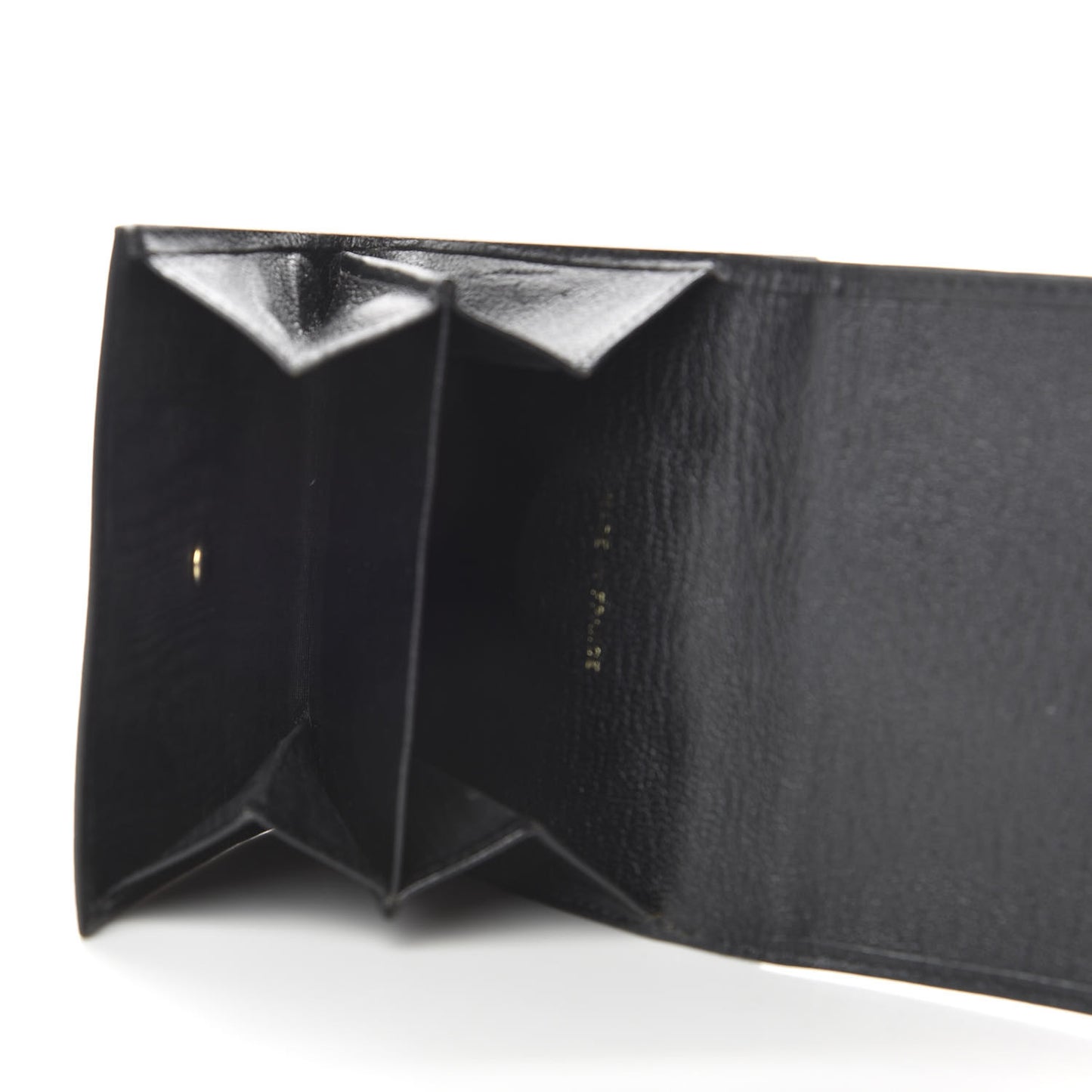 Goatskin Compact Double Sided Wallet Black