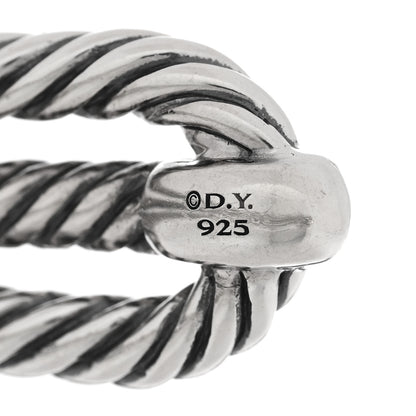 David Yurman Sterling Silver Diamond Three Row Confetti Cuff Bracelet 3 of 3