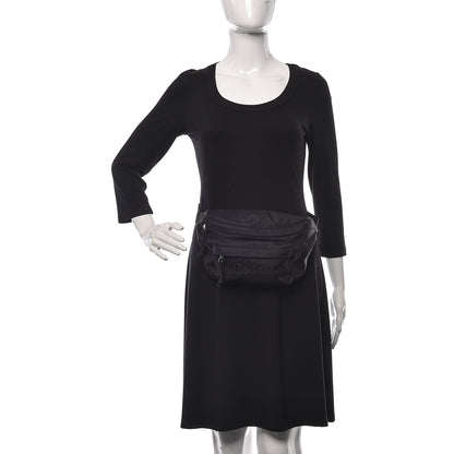 Balenciaga Textured Sport Nylon Logo Embroidered Wheel Beltpack Black 2 of 10