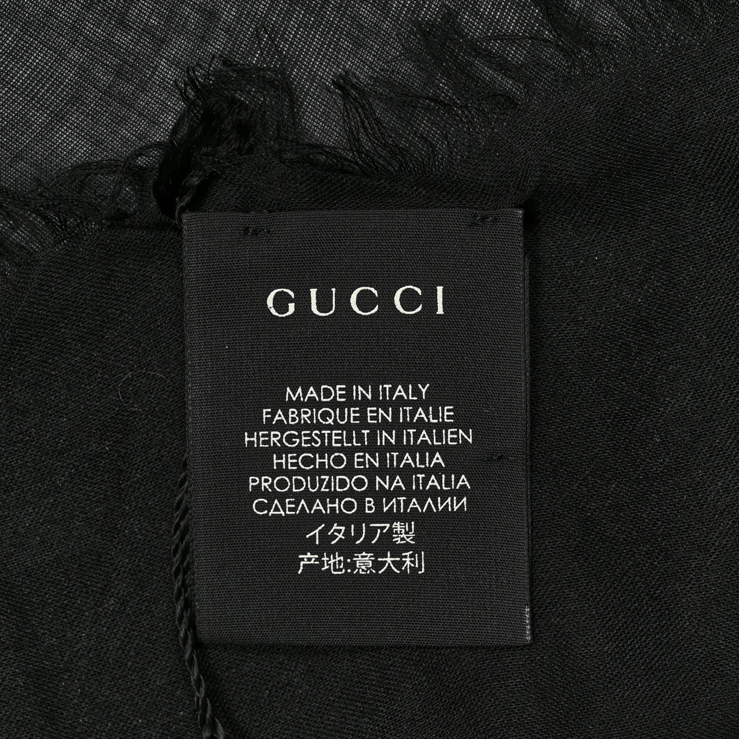 Modal Silk Coco Capitan Logo Square Scarf Black