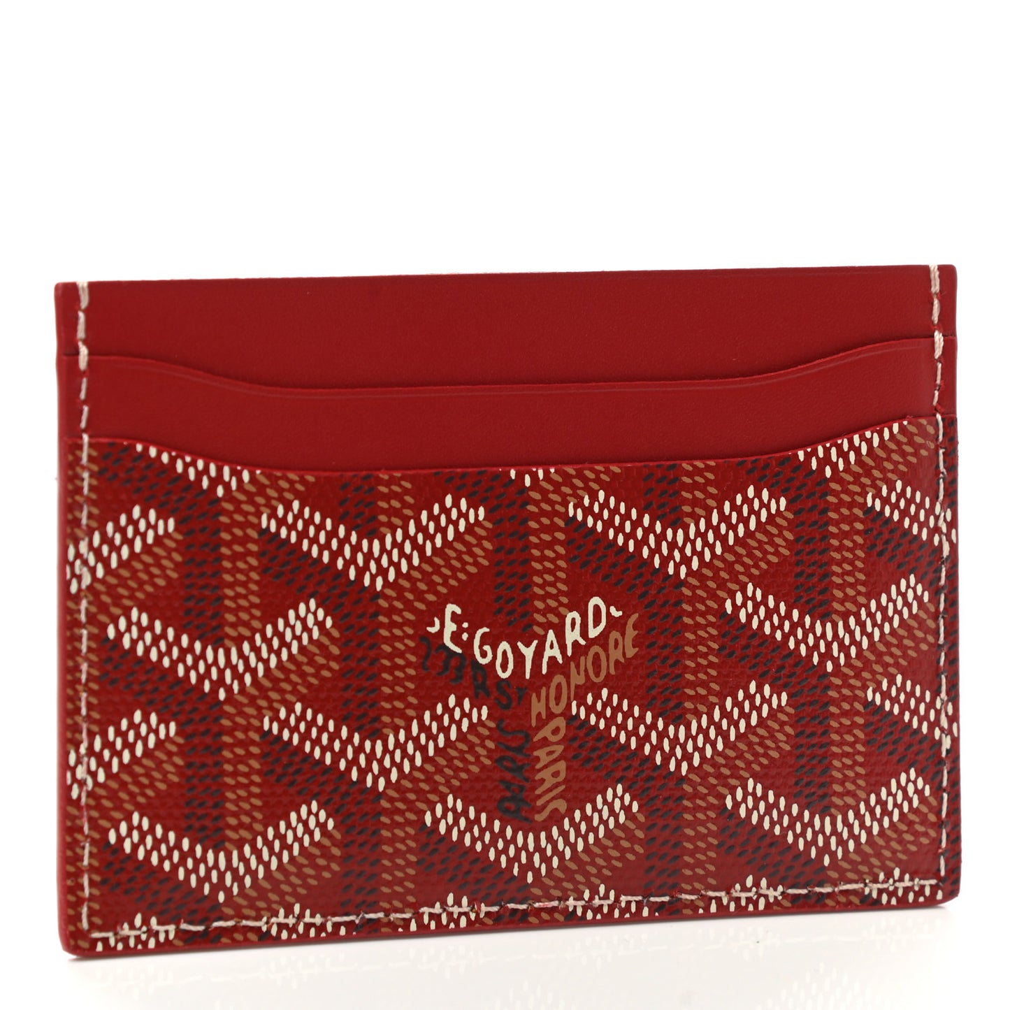 Goyardine Saint Sulpice Card Holder Red