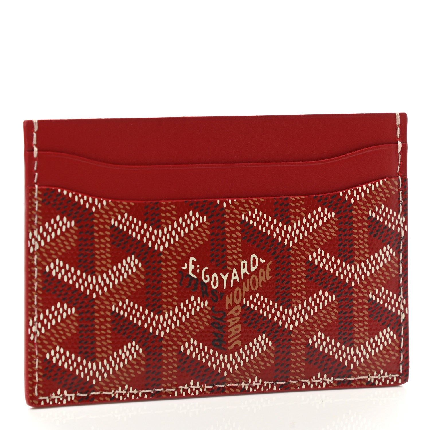 Goyard Goyardine Saint Sulpice Card Holder Red 3 of 7