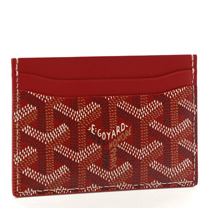 Goyard Goyardine Saint Sulpice Card Holder Red 3 of 7