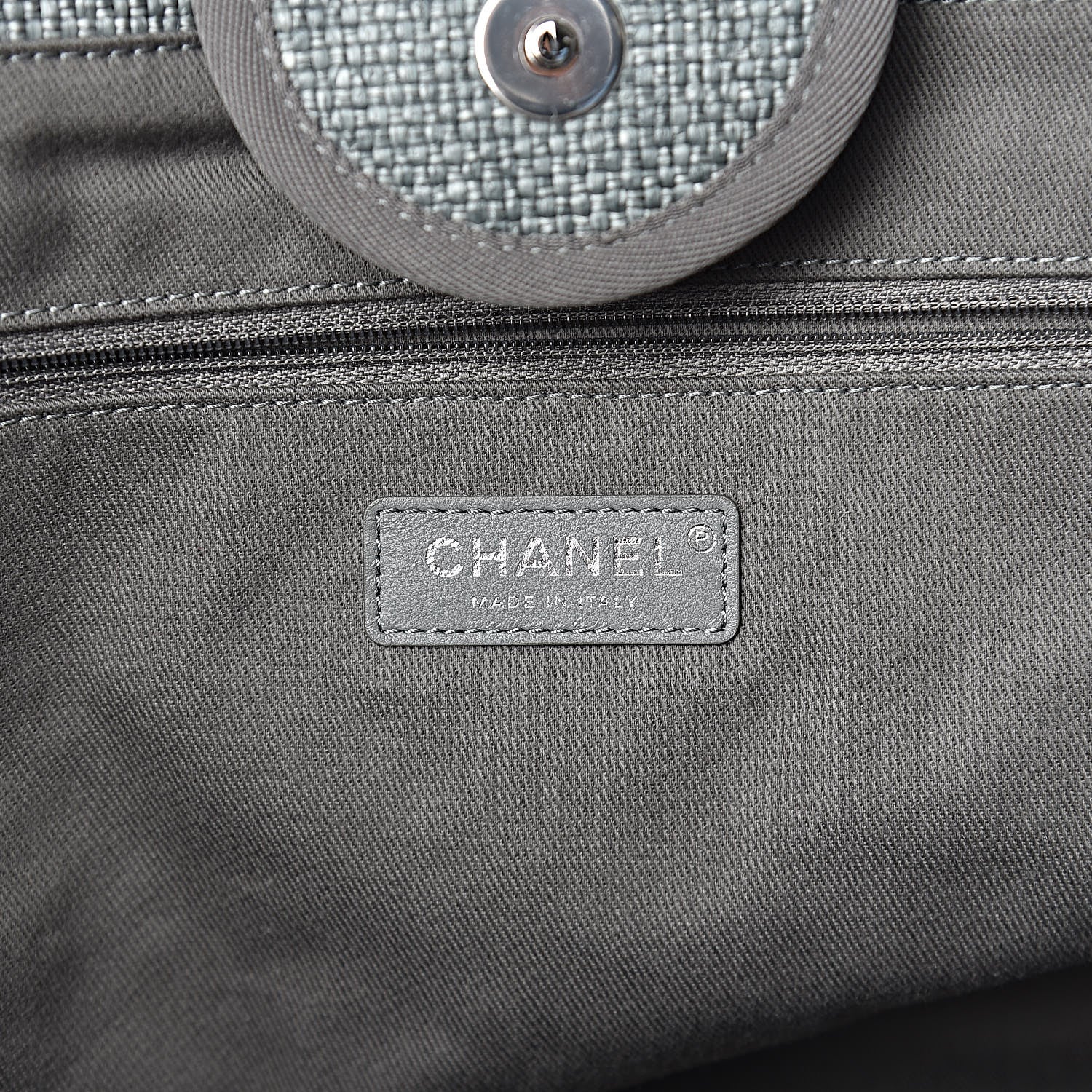 Chanel Canvas Large Deauville Tote Grey 6 of 11