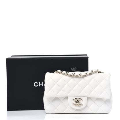 Chanel Lambskin Quilted Mini Rectangular Flap White 12 of 12