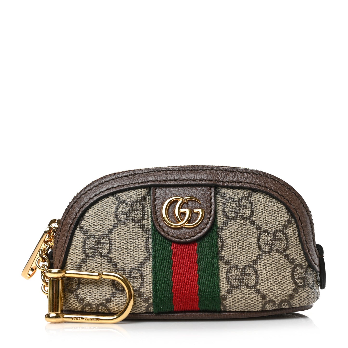 GG Supreme Monogram Web Ophidia Dome Key Pouch Beige New Acero