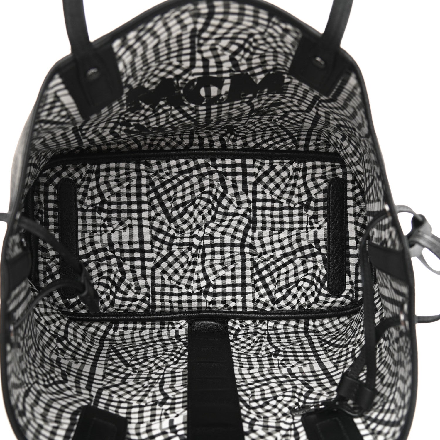 MCM Visetos Medium Reversible Shopper Tote Black 10 of 20