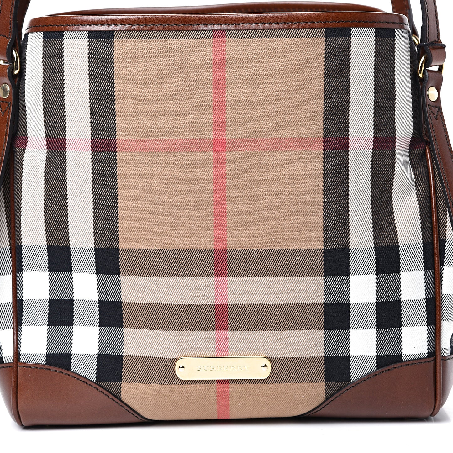 House Check Small Canterbury Tote Dark Tan