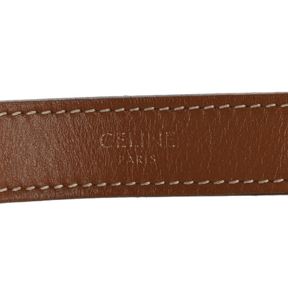 Celine Canvas Calfskin Ava Triomphe Shoulder Bag White 6 of 14