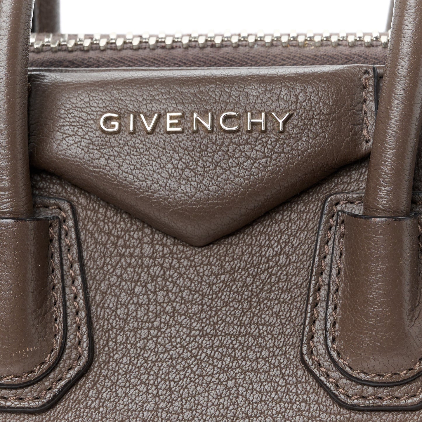 Sugar Goatskin Mini Antigona Storm Grey
