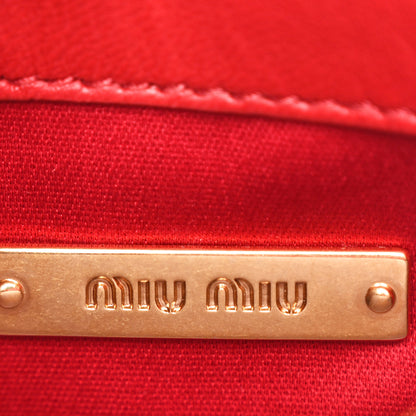 Miu Miu Nappa Matelasse Double Zip Crossbody Red 6 of 9