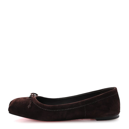 Christian Louboutin Veau Velours Mamadrague Flats 40 Espresso 1 of 9
