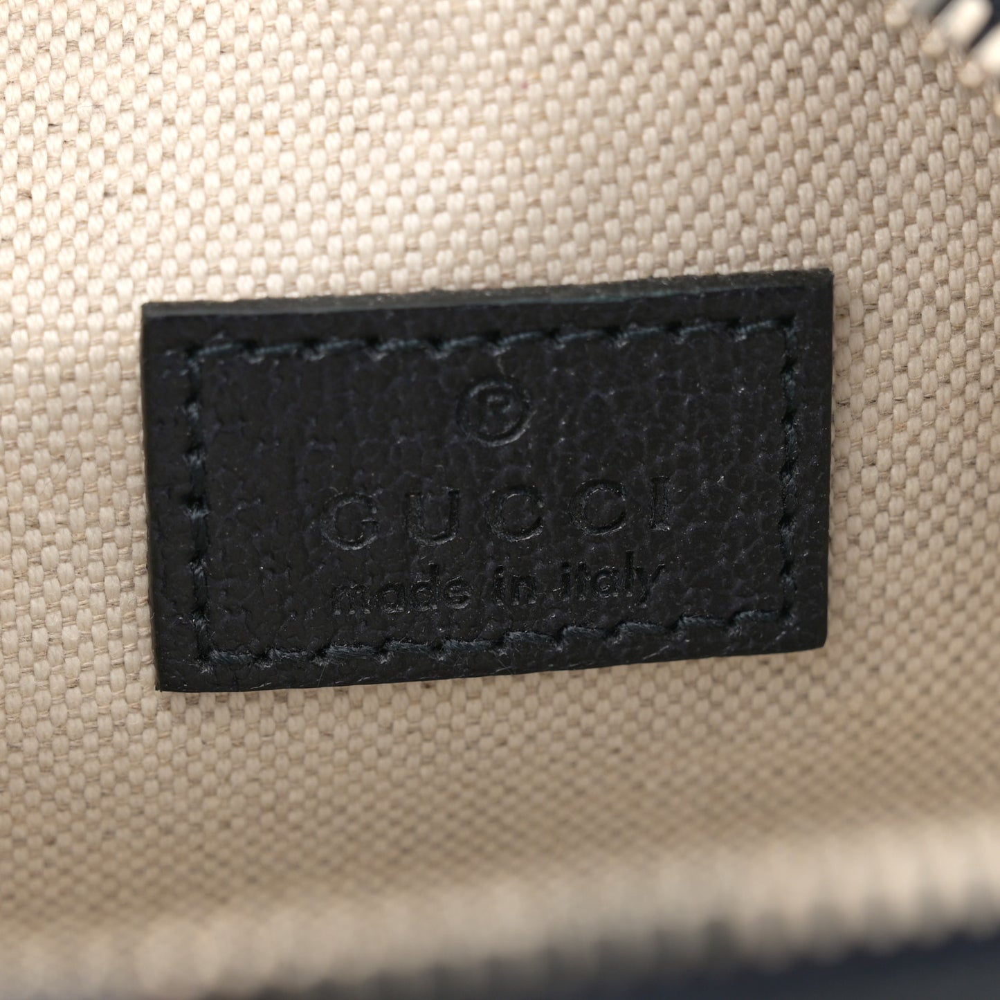 GG Supreme Monogram Textured Calfskin Web Mini Ophidia Messenger Beige Blue