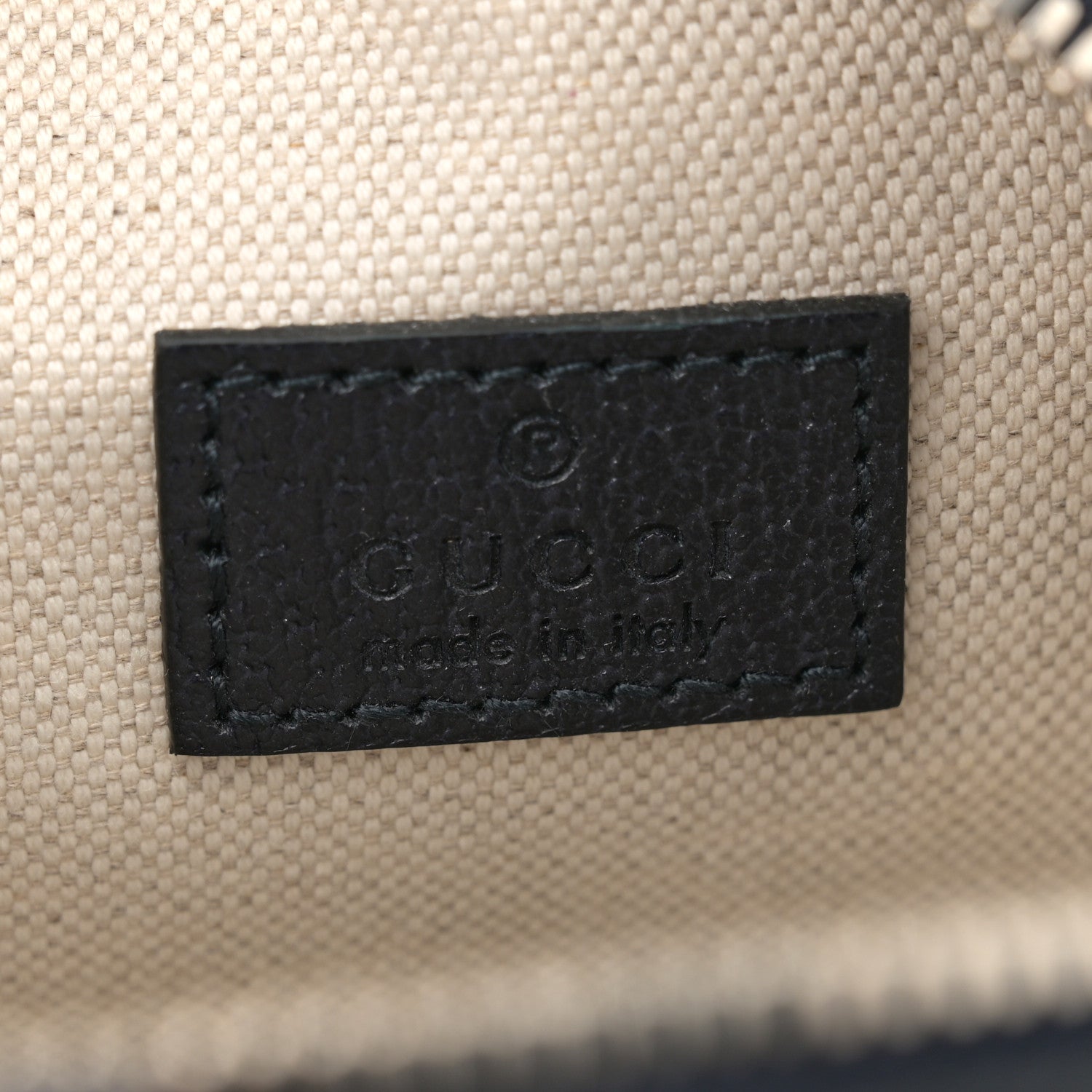 Gucci GG Supreme Monogram Textured Calfskin Web Mini Ophidia Messenger Beige Blue 6 of 10