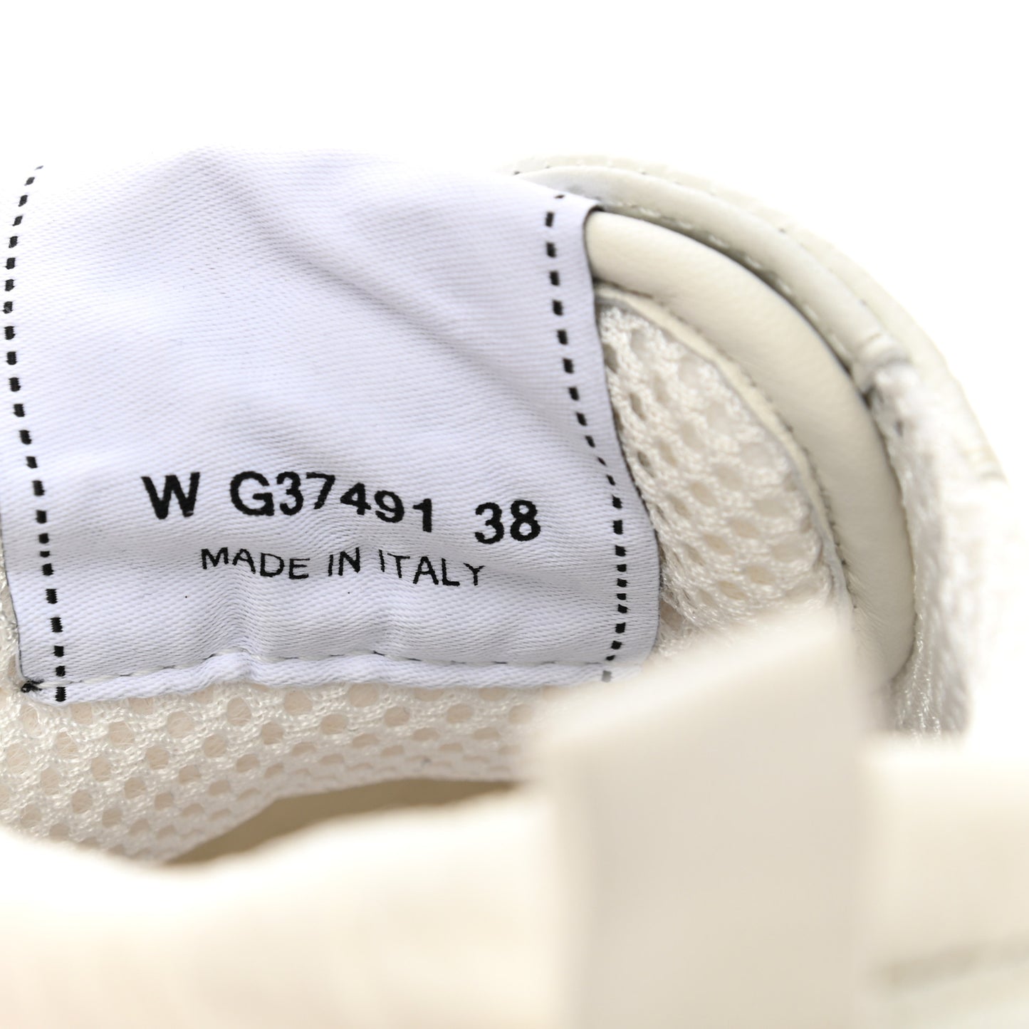 Calfskin Mesh Lycra Suede Womens Logo Sneakers 38 White