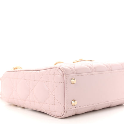 Christian Dior Lambskin Cannage Mini Lady Dior Rose Clair 9 of 14
