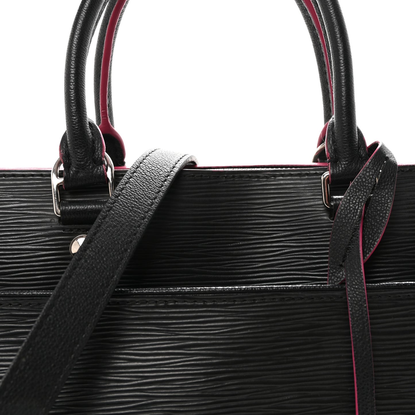 Epi Vaneau GM Black Hot Pink