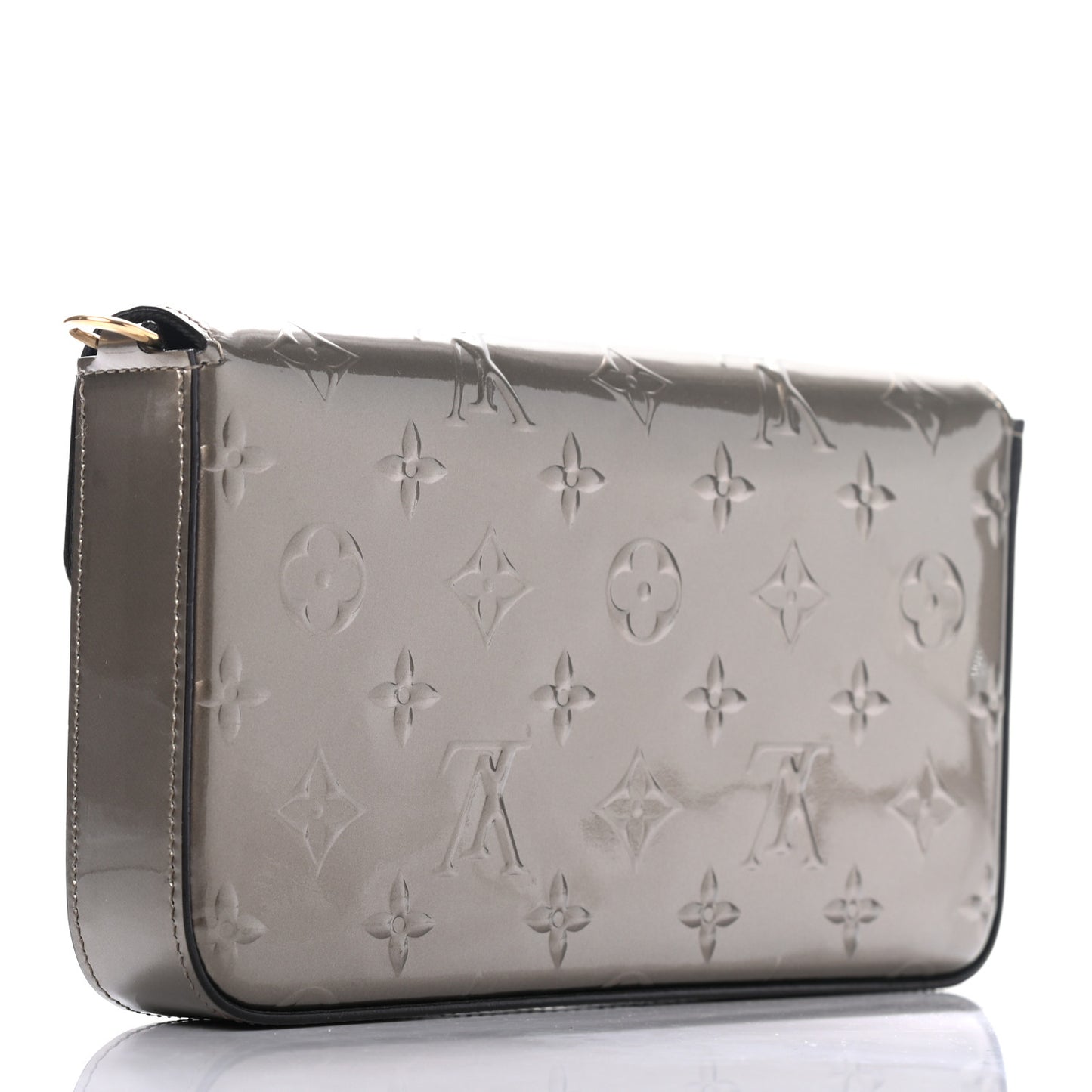 Vernis Felicie Pochette Chain Wallet Champagne Metallise