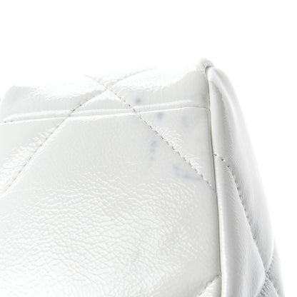 Chanel Shiny Crumpled Calfskin Quilted Medium Chanel 19 Flap White 8 of 12