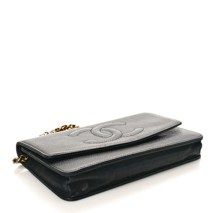 Chanel Caviar Timeless CC Wallet on Chain WOC Black 4 of 12