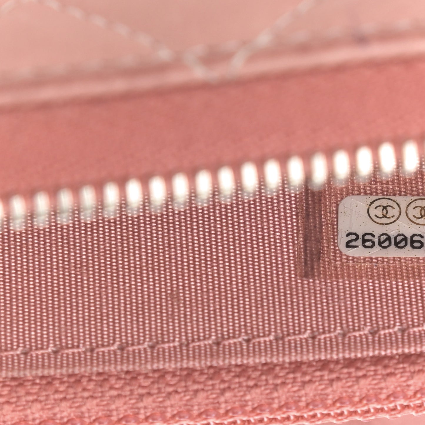 Ombre Patent Calfskin Quilted Small Zip Around Wallet Pink White