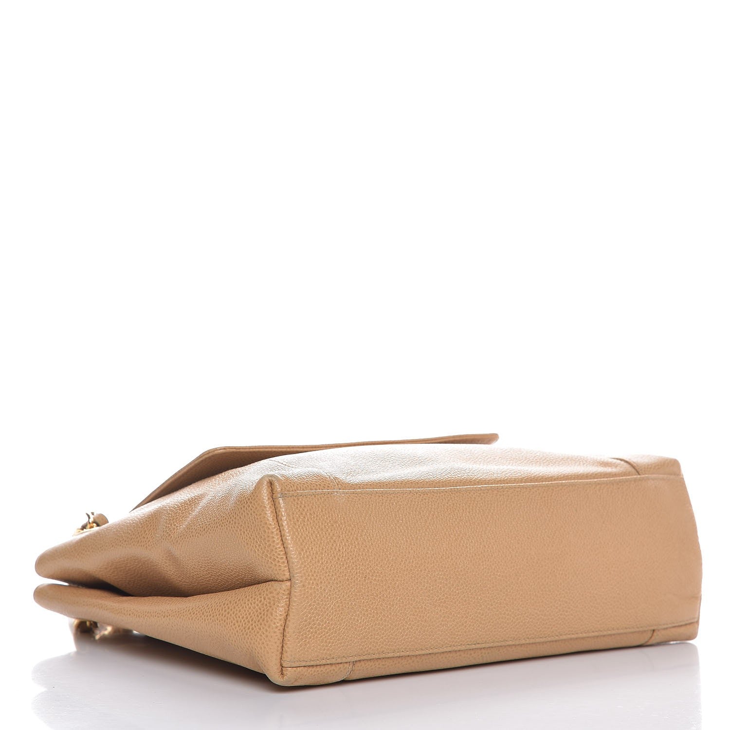 Chanel Caviar Flap Shoulder Bag Beige 4 of 12