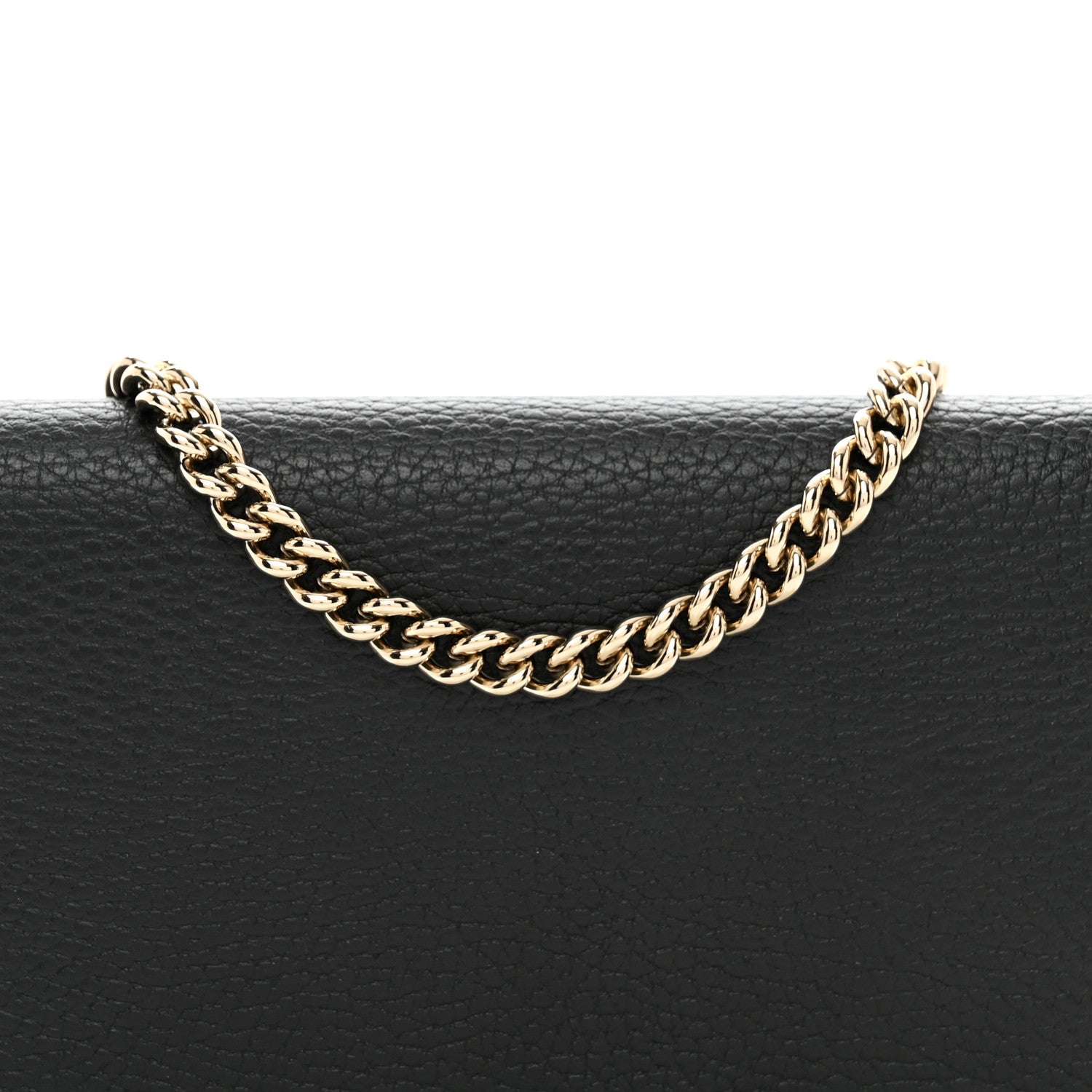 Gucci Dollar Calfskin Medium Betty Chain Wallet Black 8 of 11