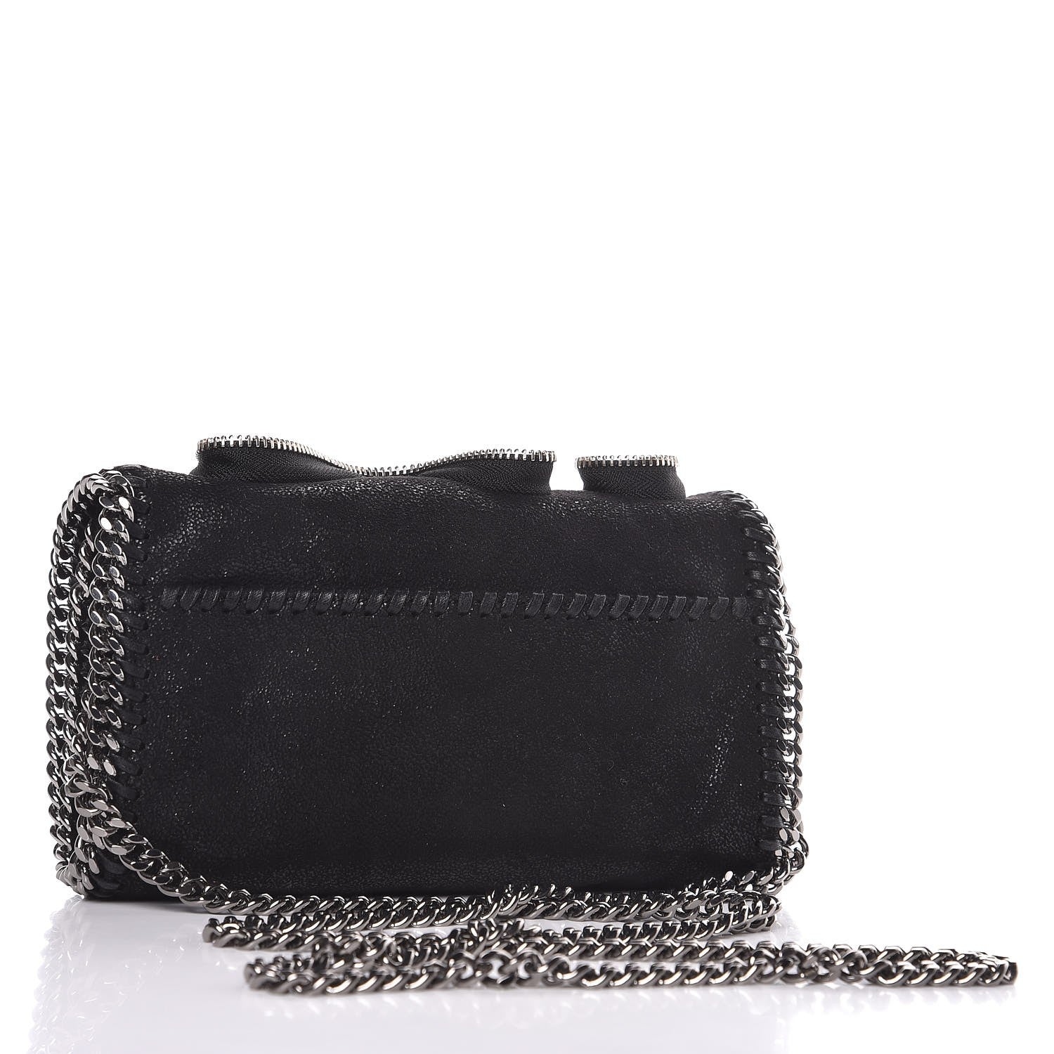 Stella McCartney Shaggy Deer Falabella Zipper Crossbody Bag Black 3 of 10