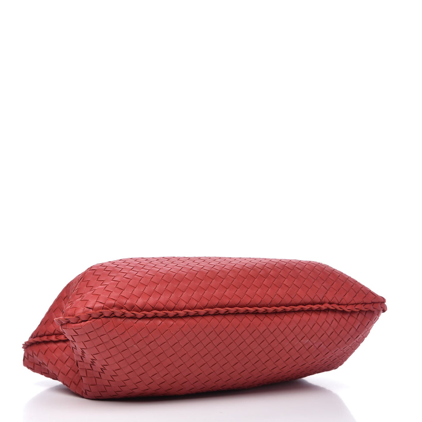 Nappa Intrecciato Large Veneta Hobo Red