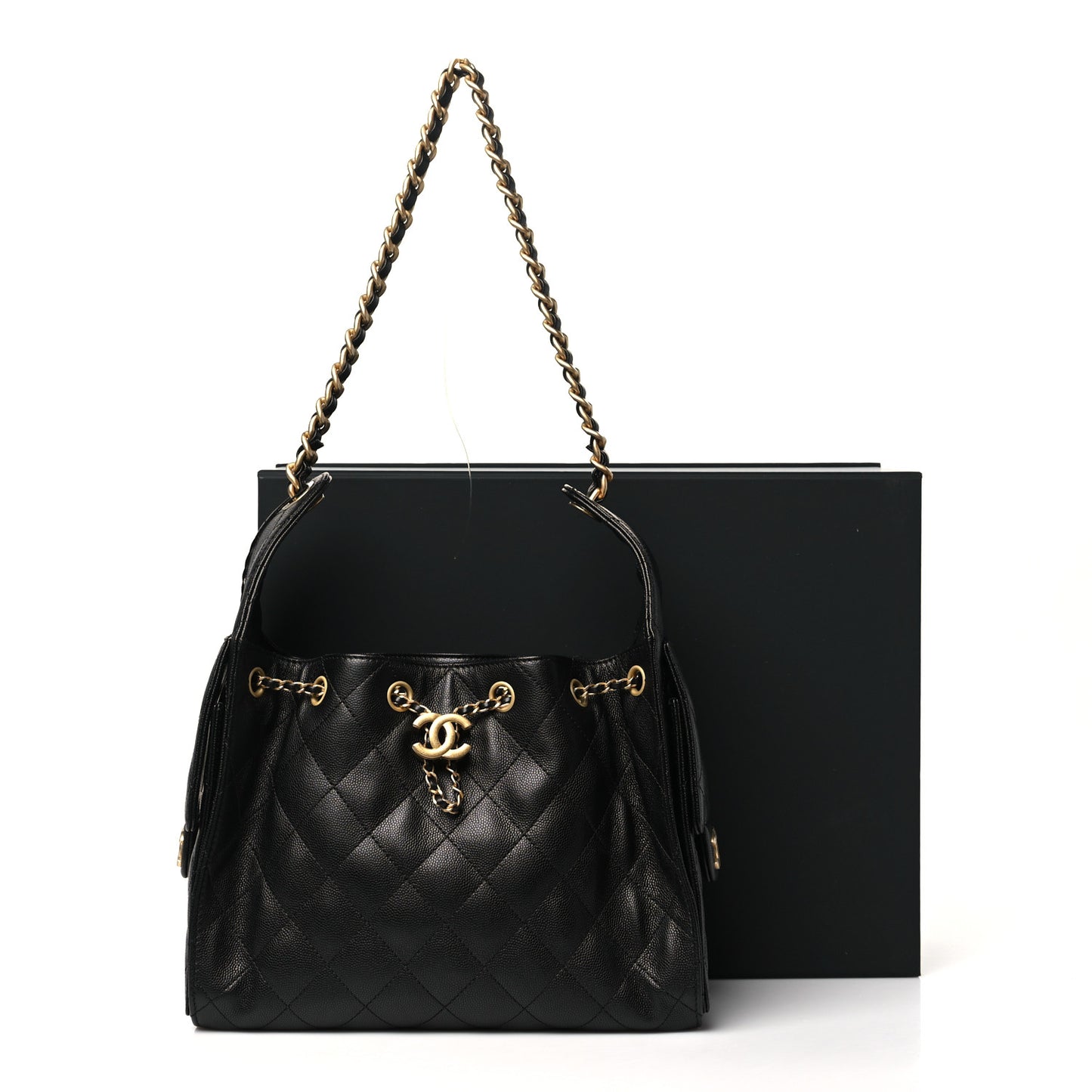 Caviar Quilted Small Chanel 25 Handbag Black