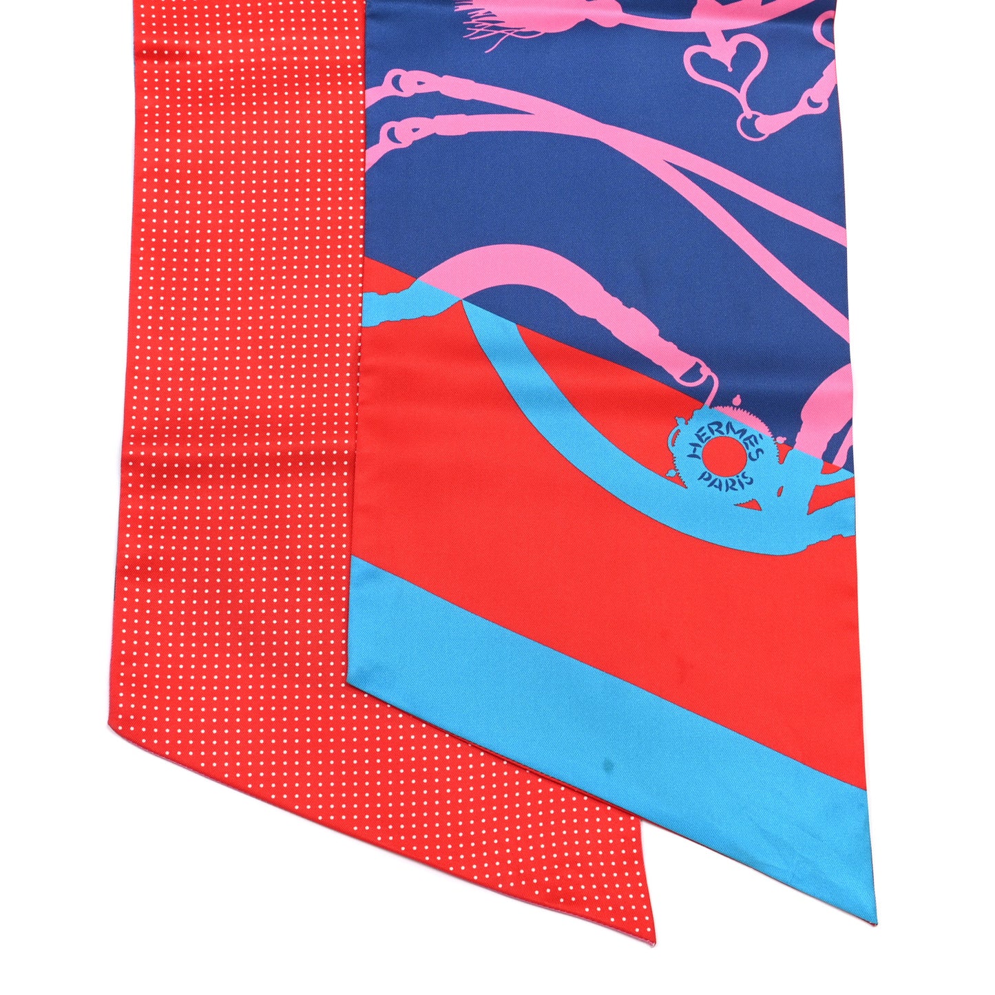 Silk Festival des Amazones Maxi Twilly Quetsche Bleu Rouge Rose Vif