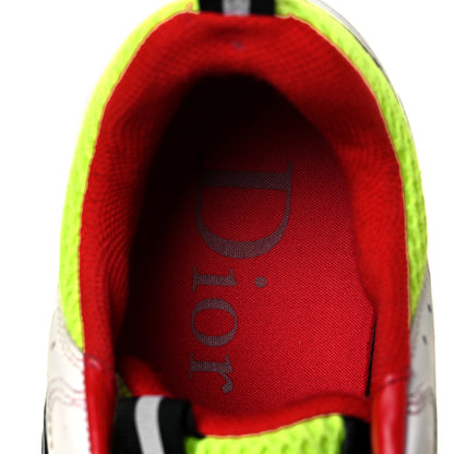 Christian Dior Technical Mesh Calfskin Mens B22 Sneakers 42.5 White Red Green 7 of 9