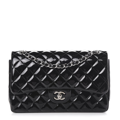 Chanel Patent Quilted Jumbo Double Flap Black 1 of 16