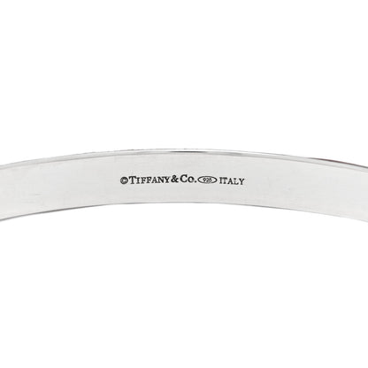 Tiffany Sterling Silver Enamel Heart Bangle Bracelet Red 3 of 3