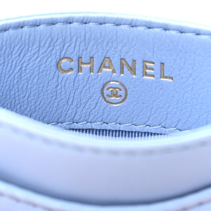 Chanel Lambskin Quilted Card Holder Light Blue 6 of 8