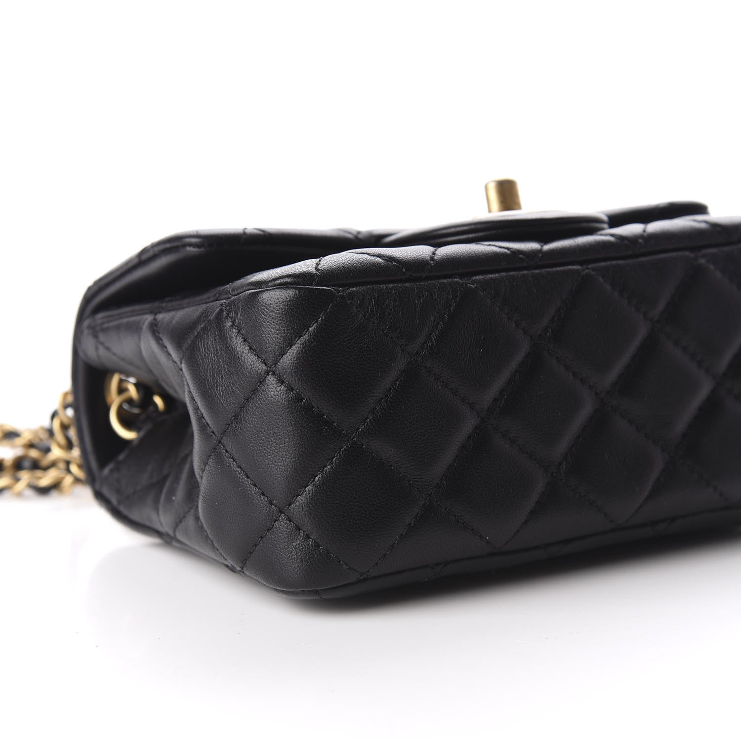 Chanel Lambskin Quilted Mini Pearl Crush Flap Black 5 of 9