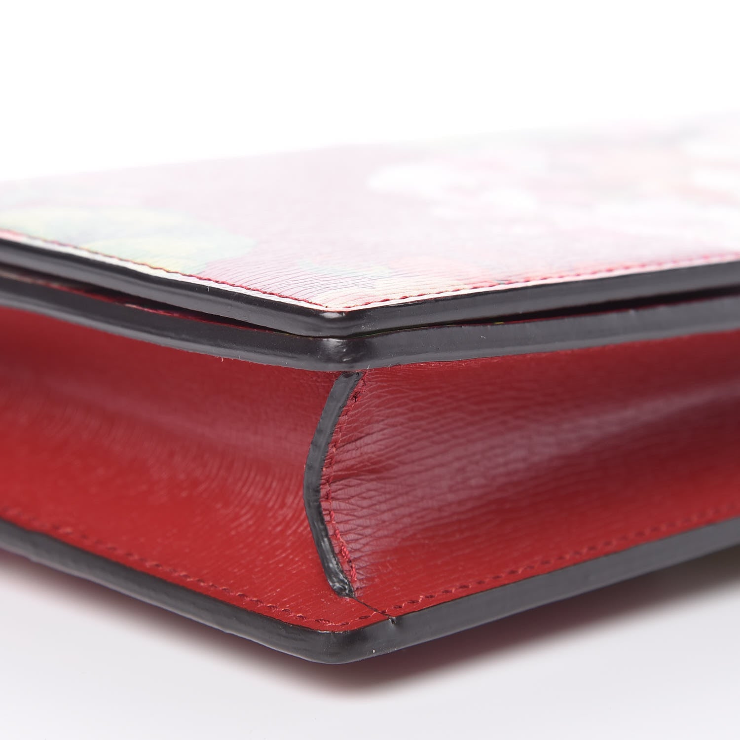 Gucci Calfskin Blooms Print Chain Wallet Romantic Cherry Multicolor 7 of 10