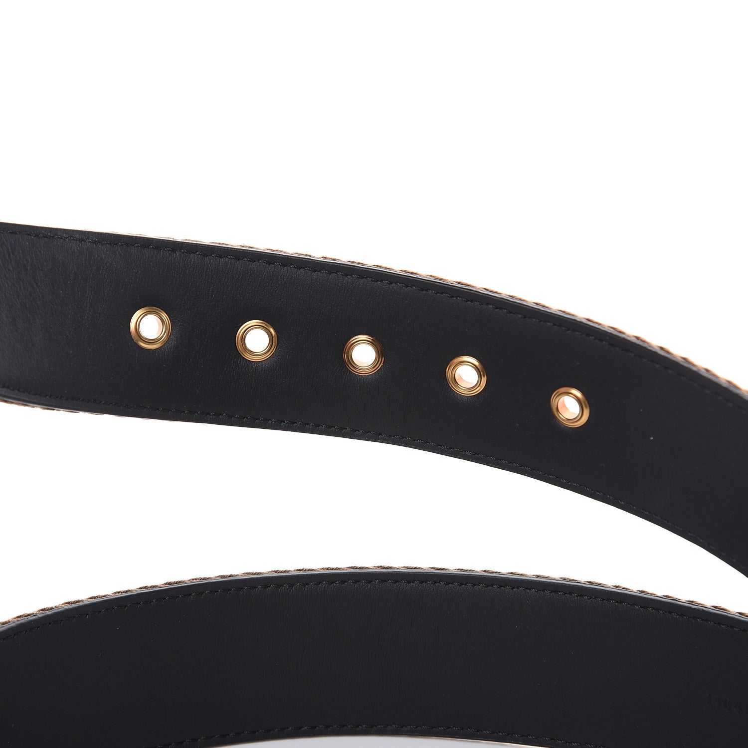 Fendi Ribbon Vitello Century FF 1974 Belt 95 38 Fango Moro 4 of 7