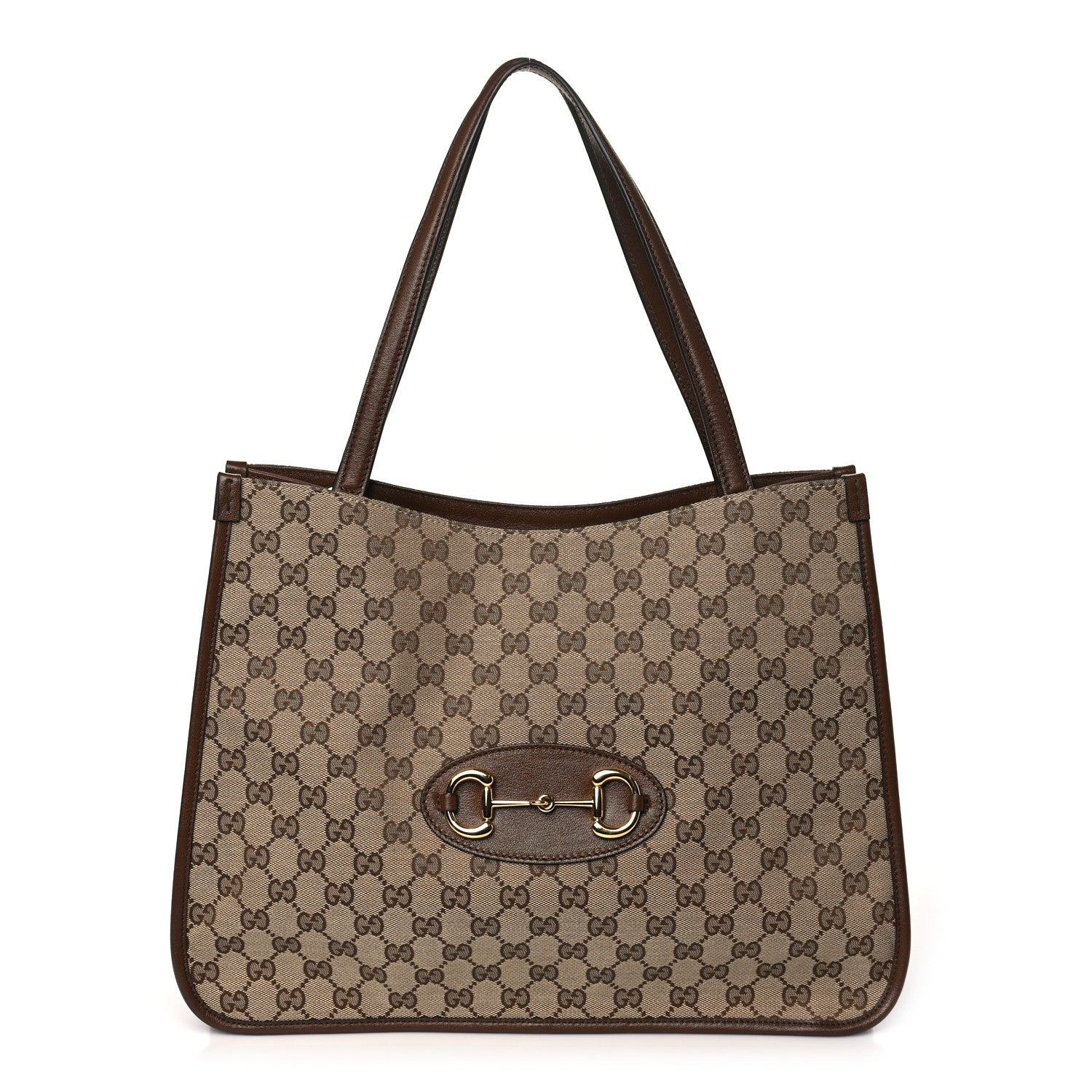 Gucci Monogram Horsebit 1955 Tote Bag Beige Brown Sugar 1 of 10