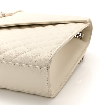 Saint Laurent Grain De Poudre Large Tri-Quilt Monogram Satchel Porcellana 10 of 10