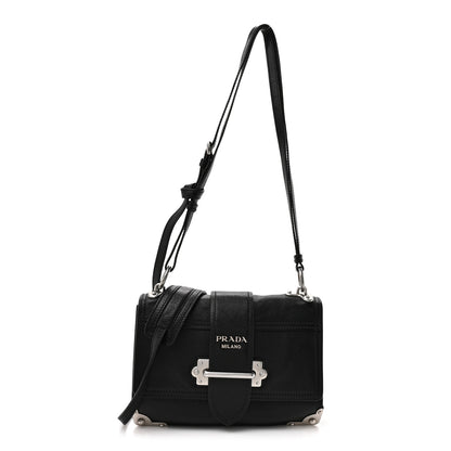 Prada Glace Calf Soft Cahier Bag Black Astrale 1 of 12