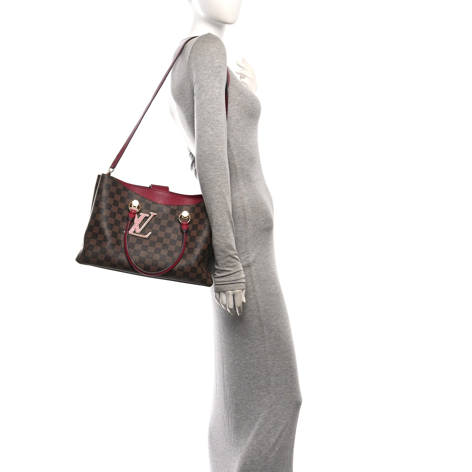 Louis Vuitton Damier Ebene LV Riverside Lie De Vin 2 of 10