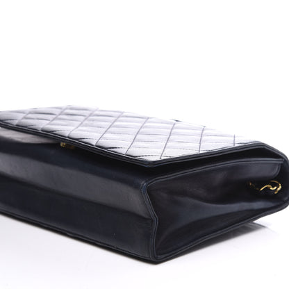 Chanel Lambskin Quilted CC Small Single Flap Navy 6 of 11