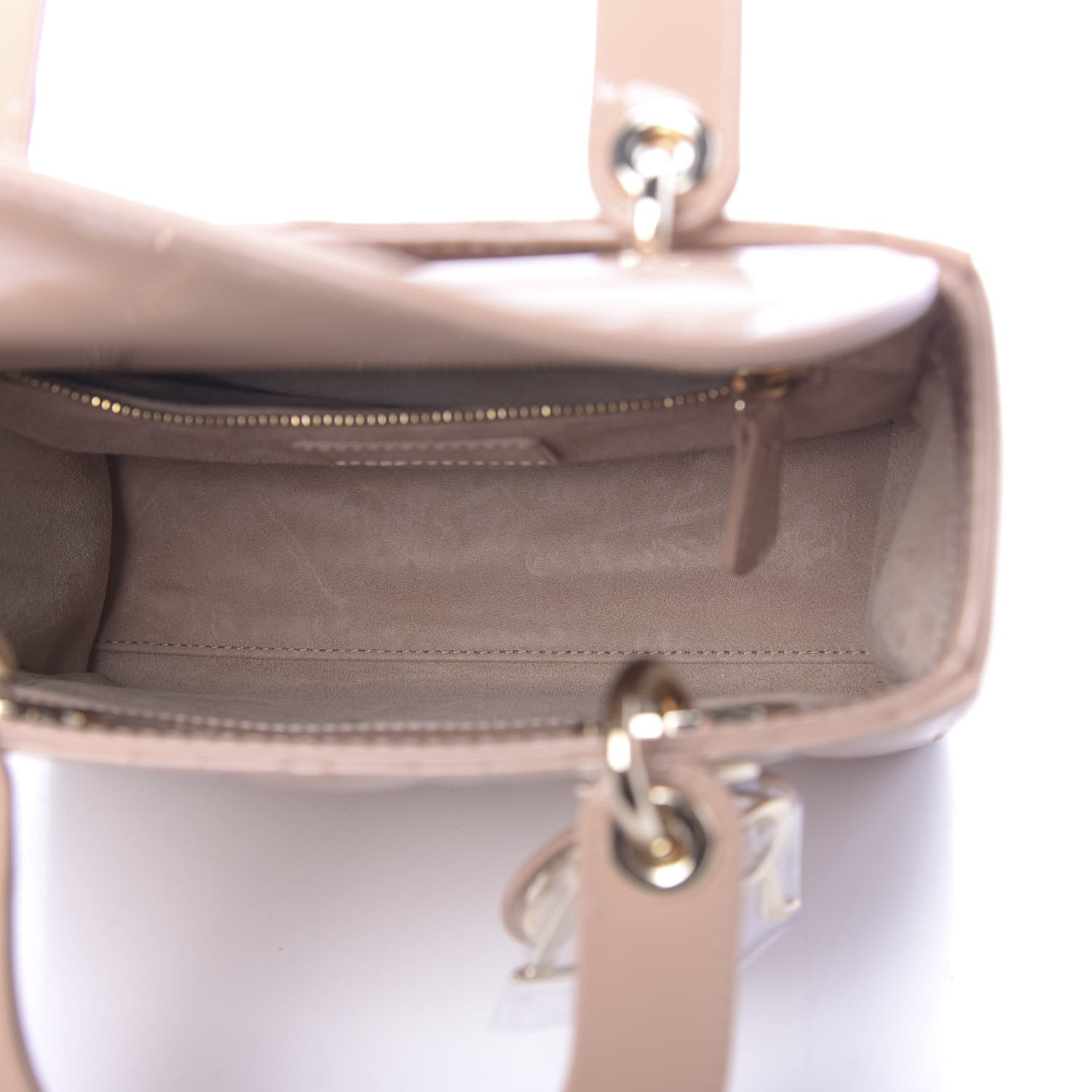 Christian Dior Patent Cannage Small Lady Dior Beige 5 of 10
