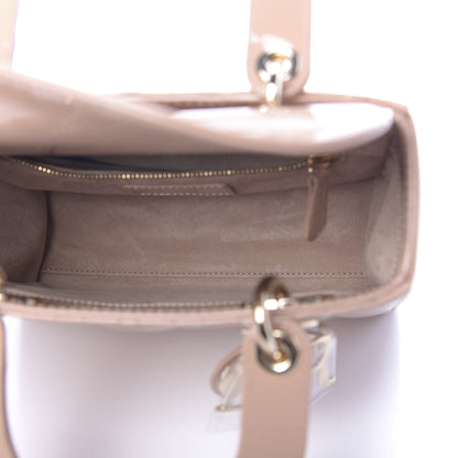 Christian Dior Patent Cannage Small Lady Dior Beige 5 of 10