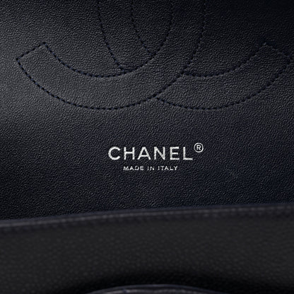 Chanel Caviar Quilted Jumbo Double Flap Navy Blue 6 of 12