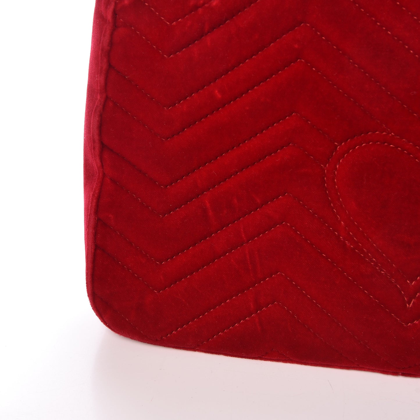 Velvet Matelasse Medium GG Marmont Shoulder Bag Hibiscus Red