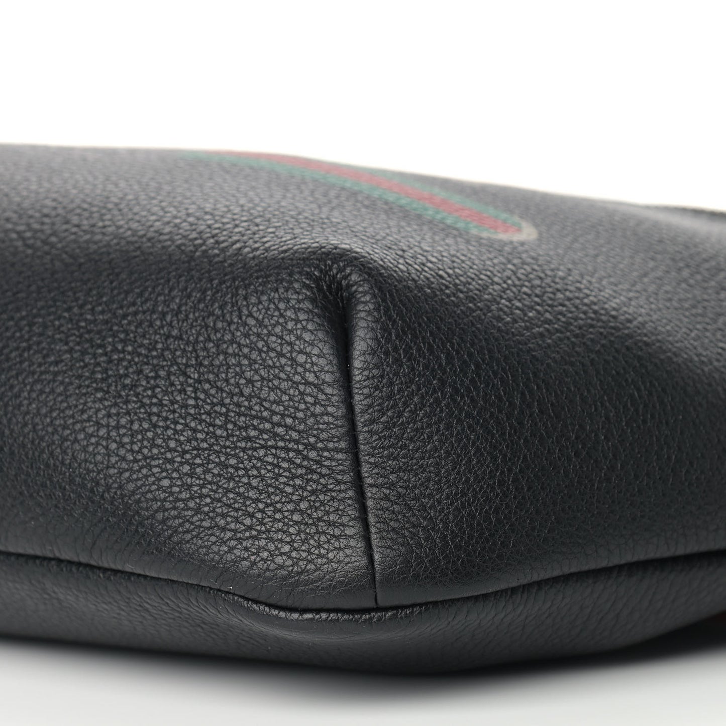 Grained Calfskin Logo Belt Bag Black